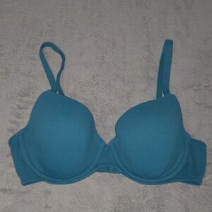 Body by Victoria VS Lined Demi Underwire Bra Teal Womens 34C